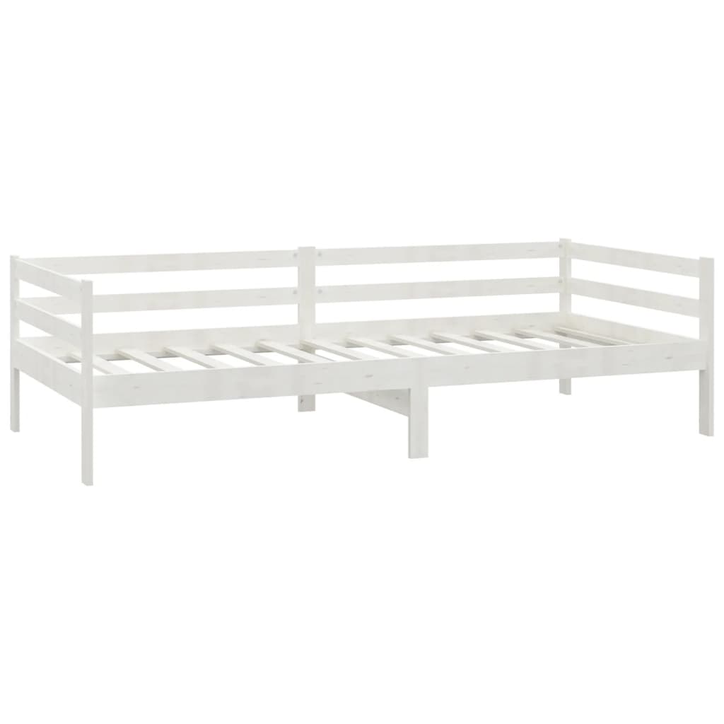 Day Bed without Mattress White Solid Wood Pine 90x200cm