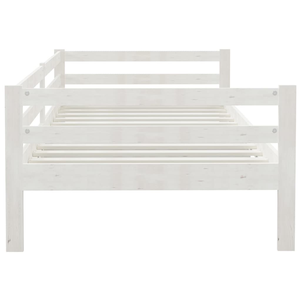 Day Bed without Mattress White Solid Wood Pine 90x200cm