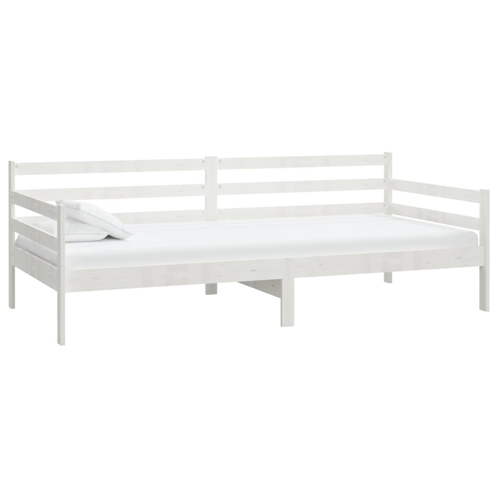Day Bed without Mattress White Solid Wood Pine 90x200cm