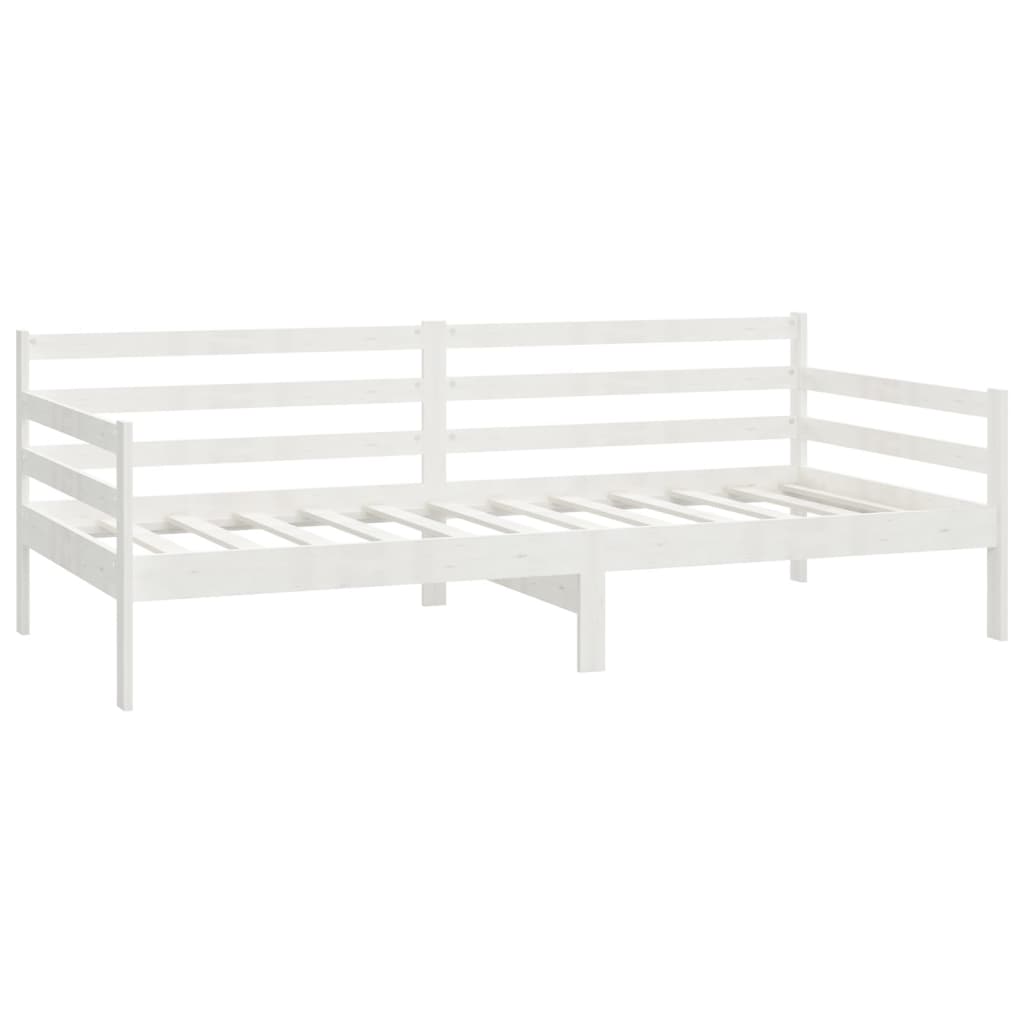 Day Bed without Mattress White Solid Wood Pine 90x200cm