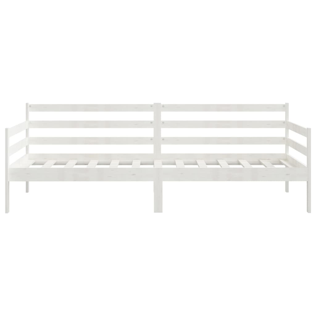 Day Bed without Mattress White Solid Wood Pine 90x200cm