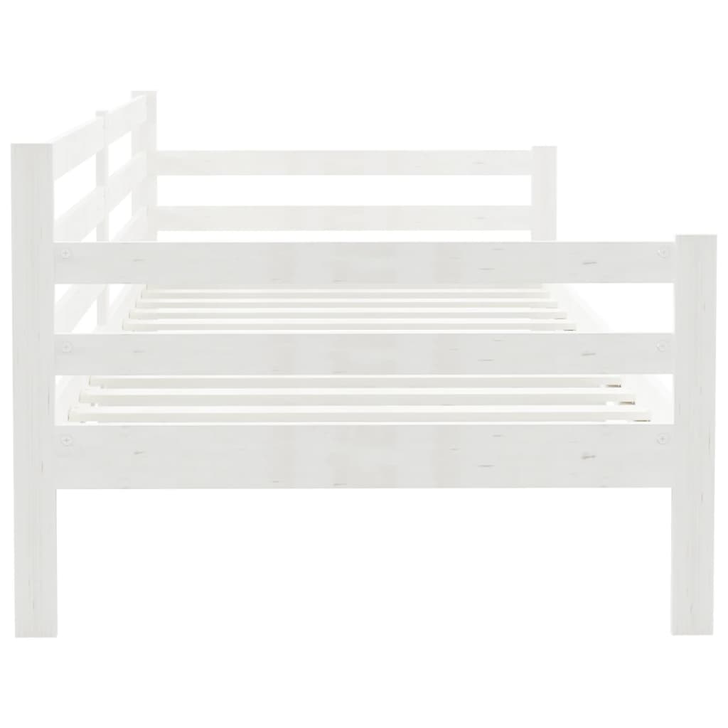 Day Bed without Mattress White Solid Wood Pine 90x200cm