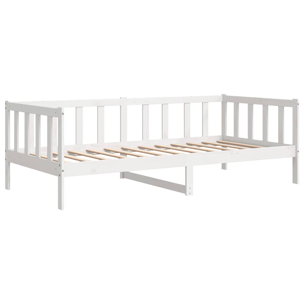 Day Bed without Mattress White Solid Wood Pine 90x200cm