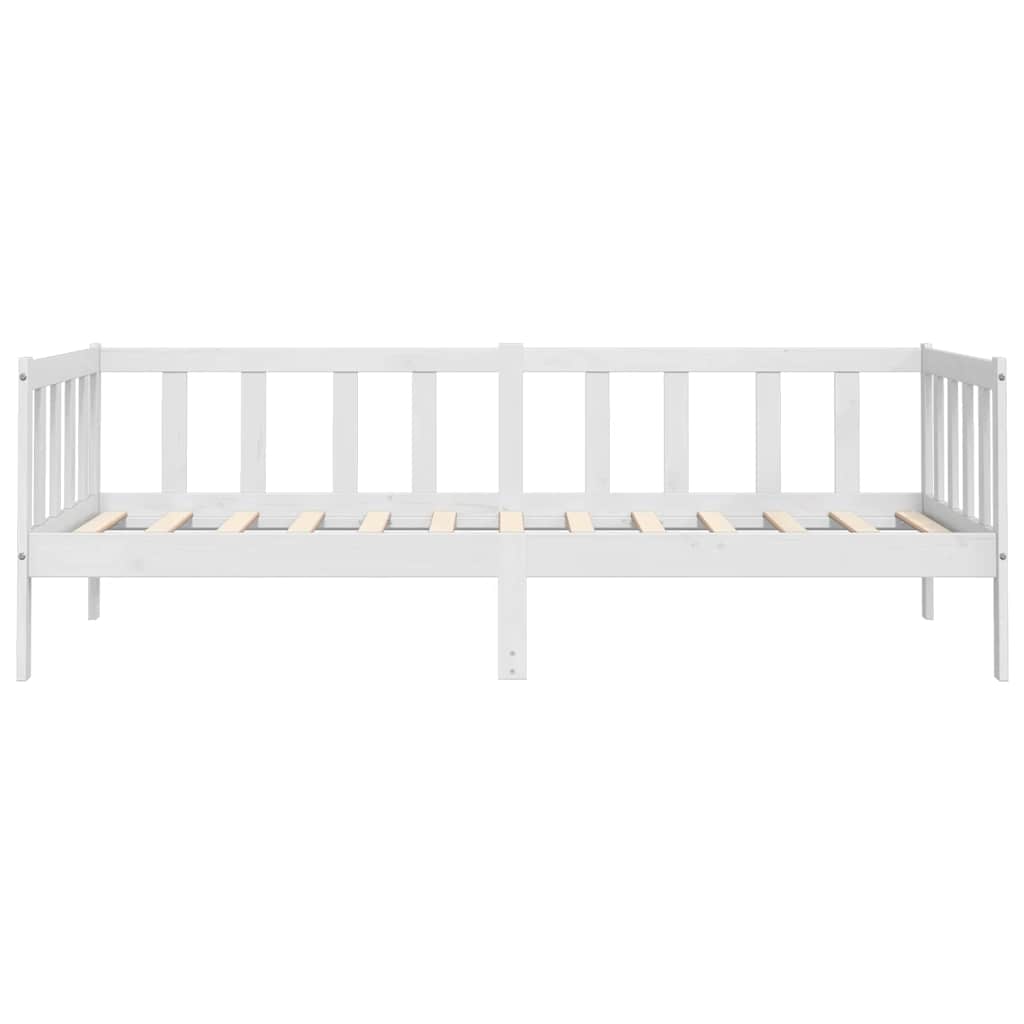 Day Bed without Mattress White Solid Wood Pine 90x200cm