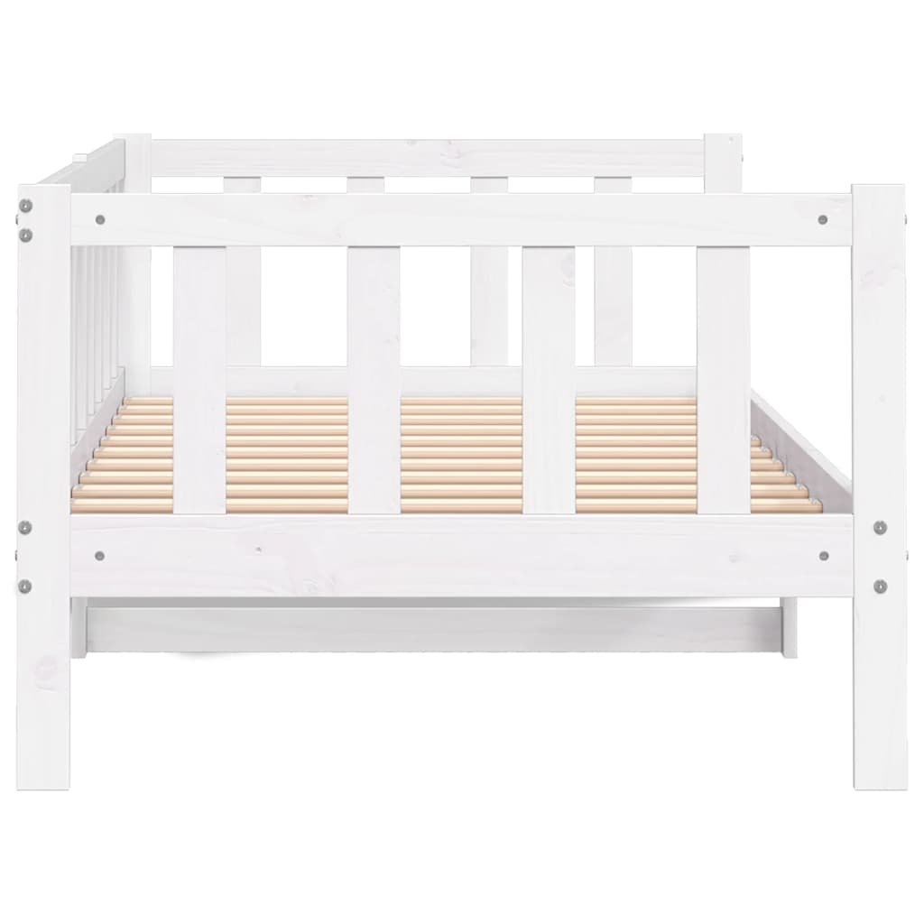 Day Bed without Mattress White Solid Wood Pine 90x200cm