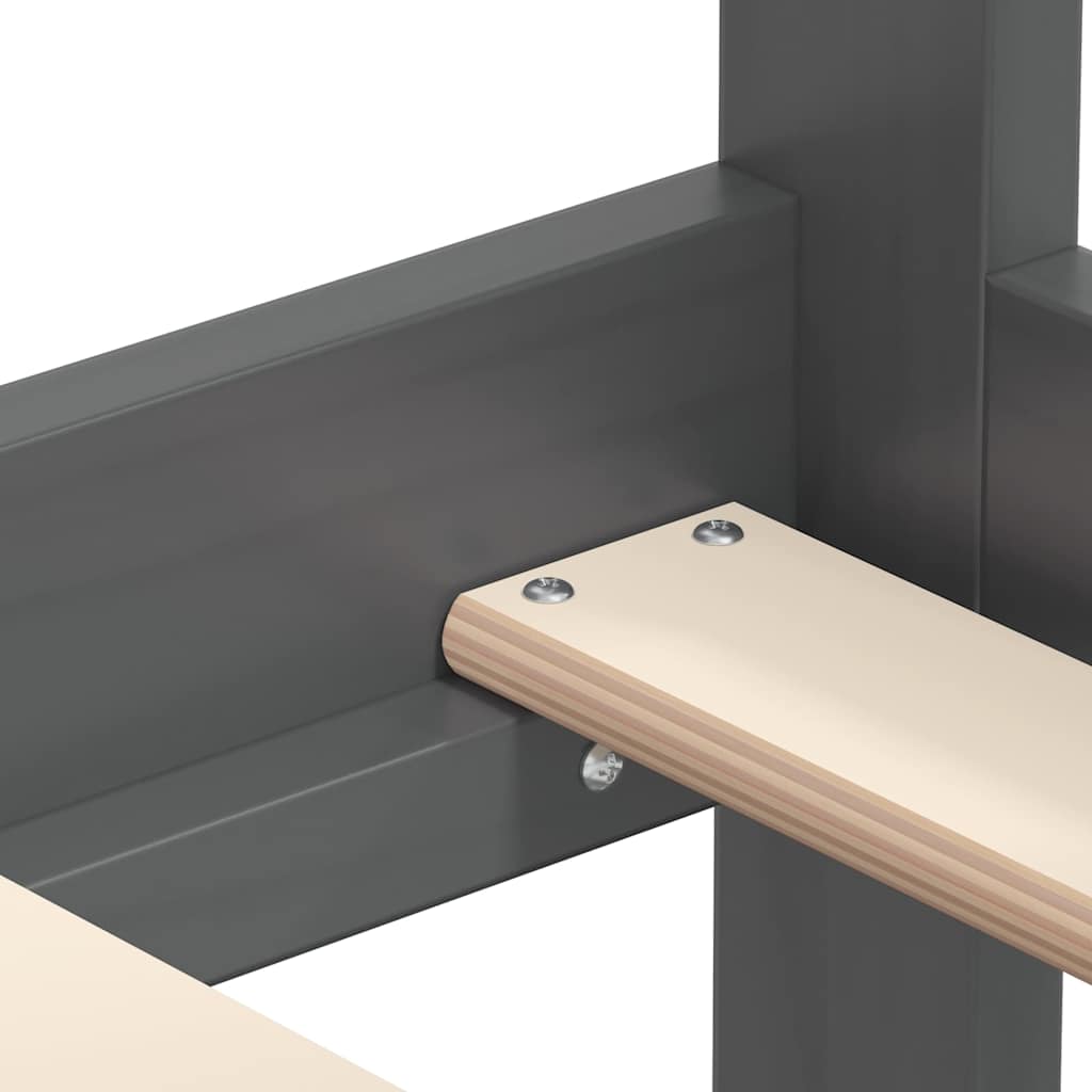 Day Bed without Mattress Grey Solid Wood Pine 90x200cm