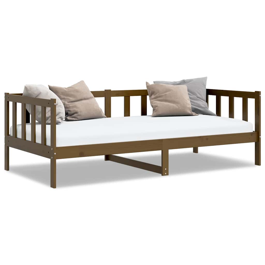 Day Bed without Mattress Honey Brown Solid Wood Pine 90x200cm