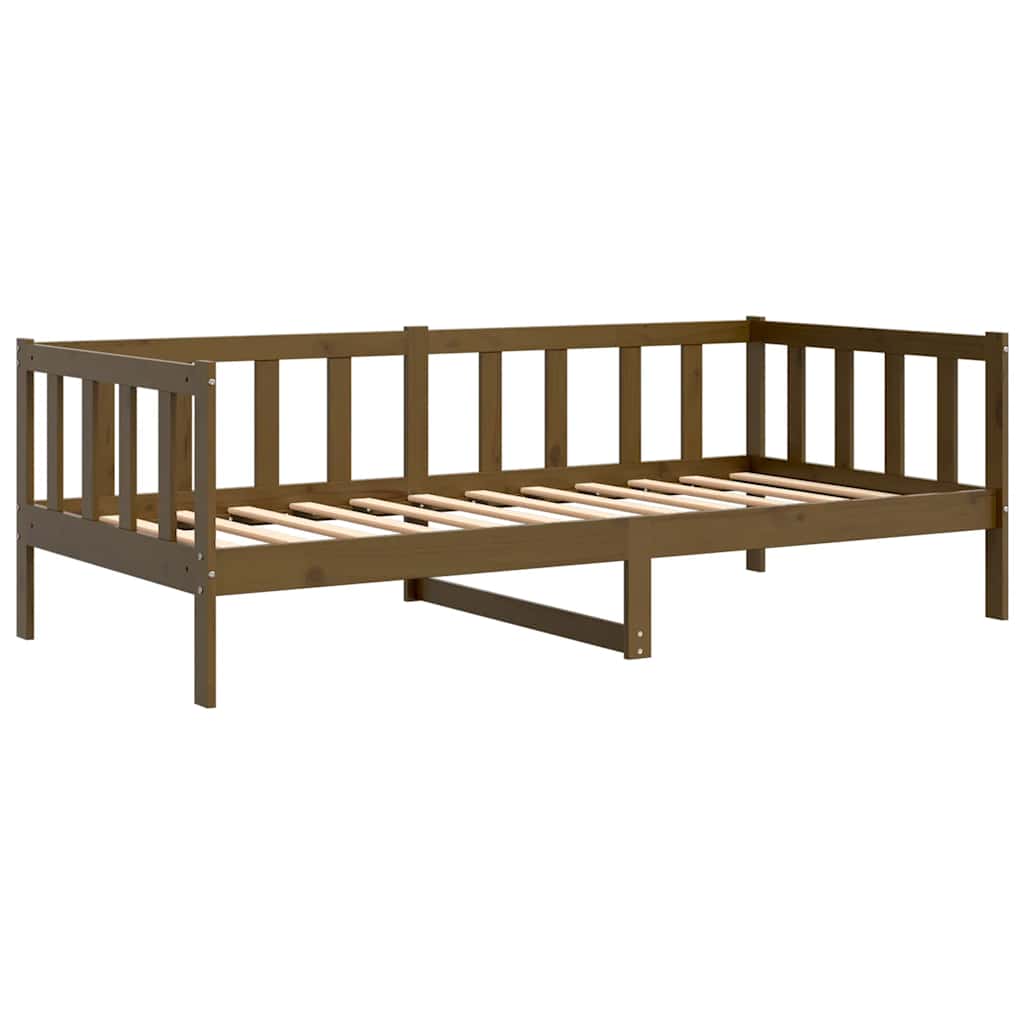 Day Bed without Mattress Honey Brown Solid Wood Pine 90x200cm