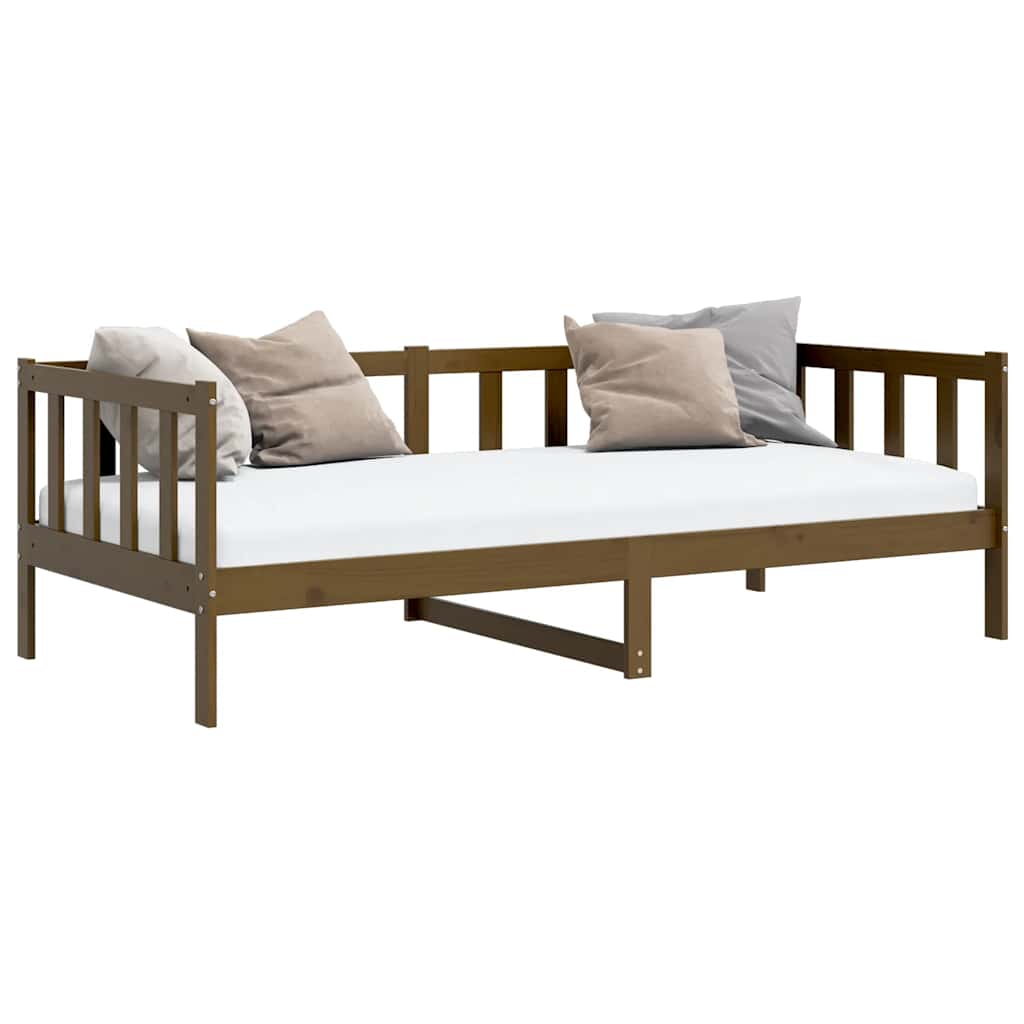 Day Bed without Mattress Honey Brown Solid Wood Pine 90x200cm