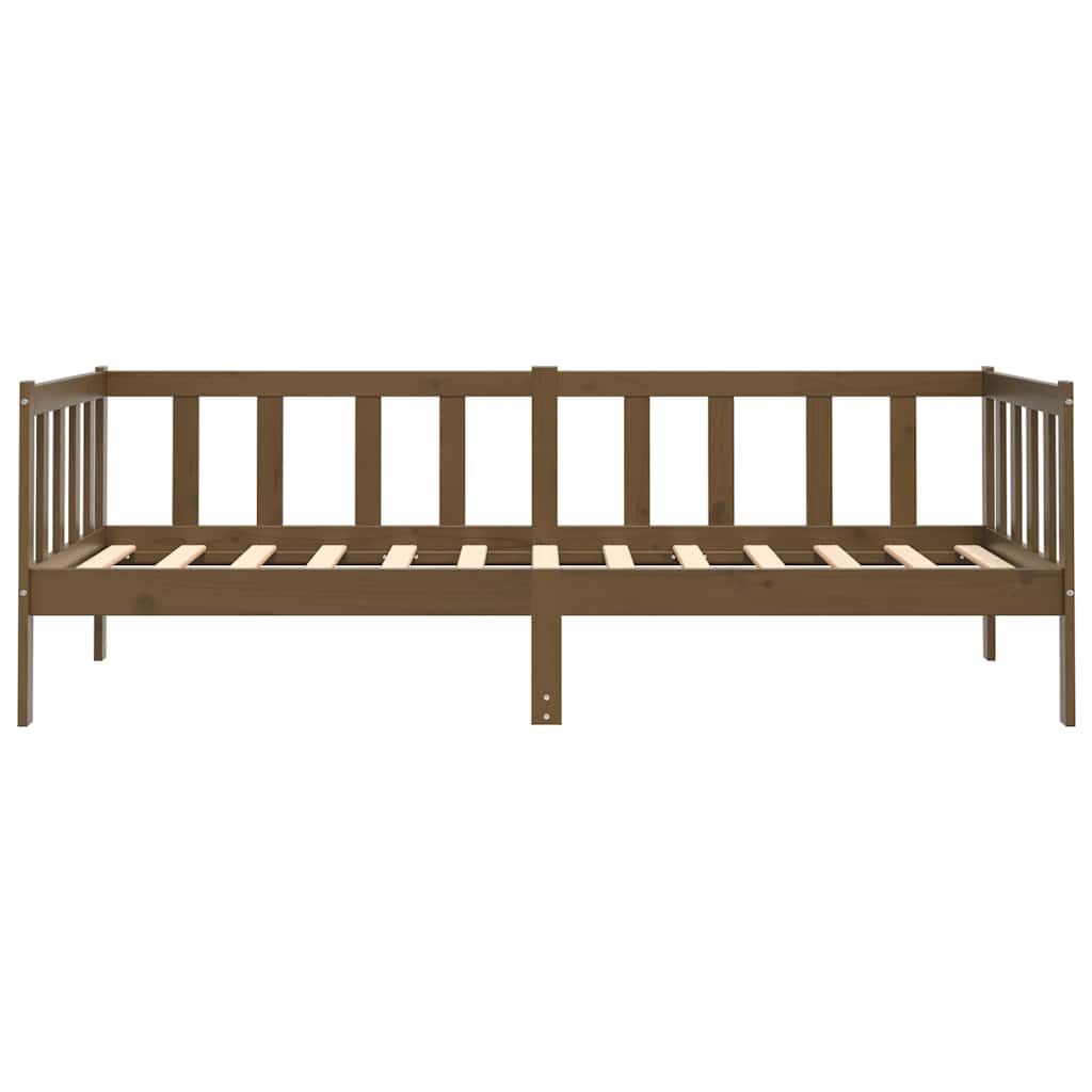 Day Bed without Mattress Honey Brown Solid Wood Pine 90x200cm