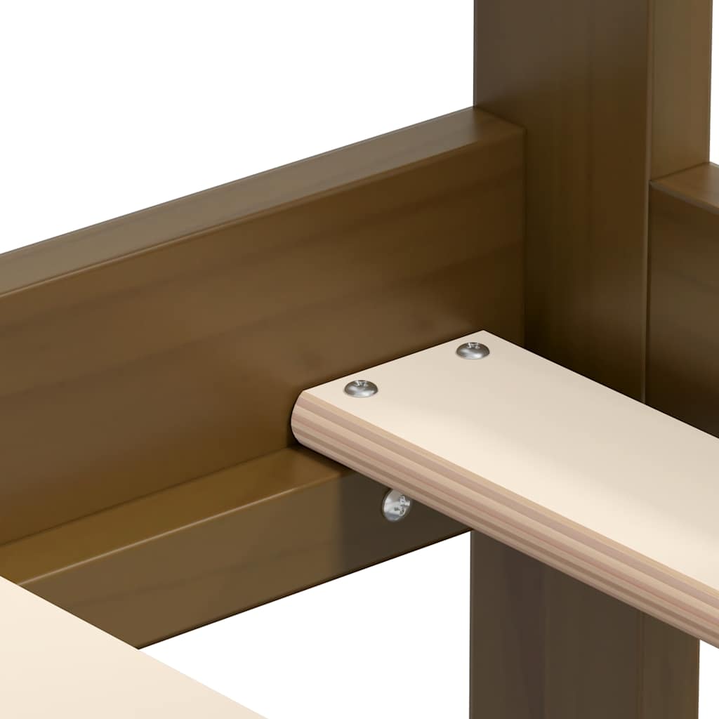 Day Bed without Mattress Honey Brown Solid Wood Pine 90x200cm