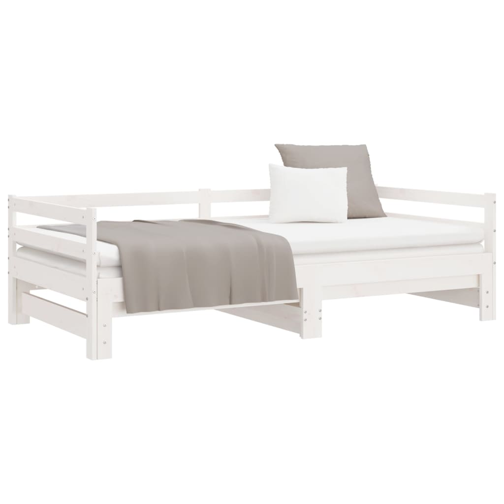 Pull-out Day Bed without Mattress White 2x(90x200)cm