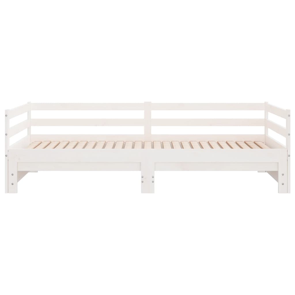 Pull-out Day Bed without Mattress White 2x(90x200)cm