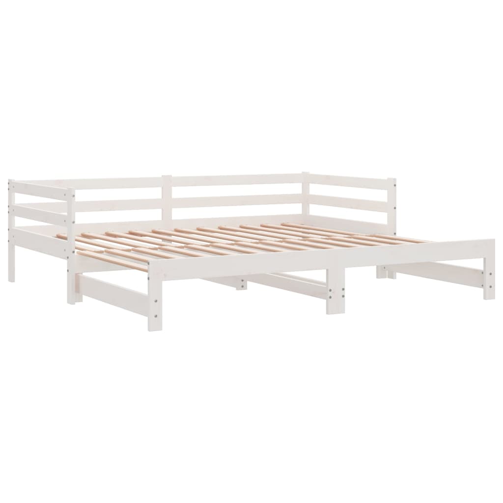 Pull-out Day Bed without Mattress White 2x(90x200)cm