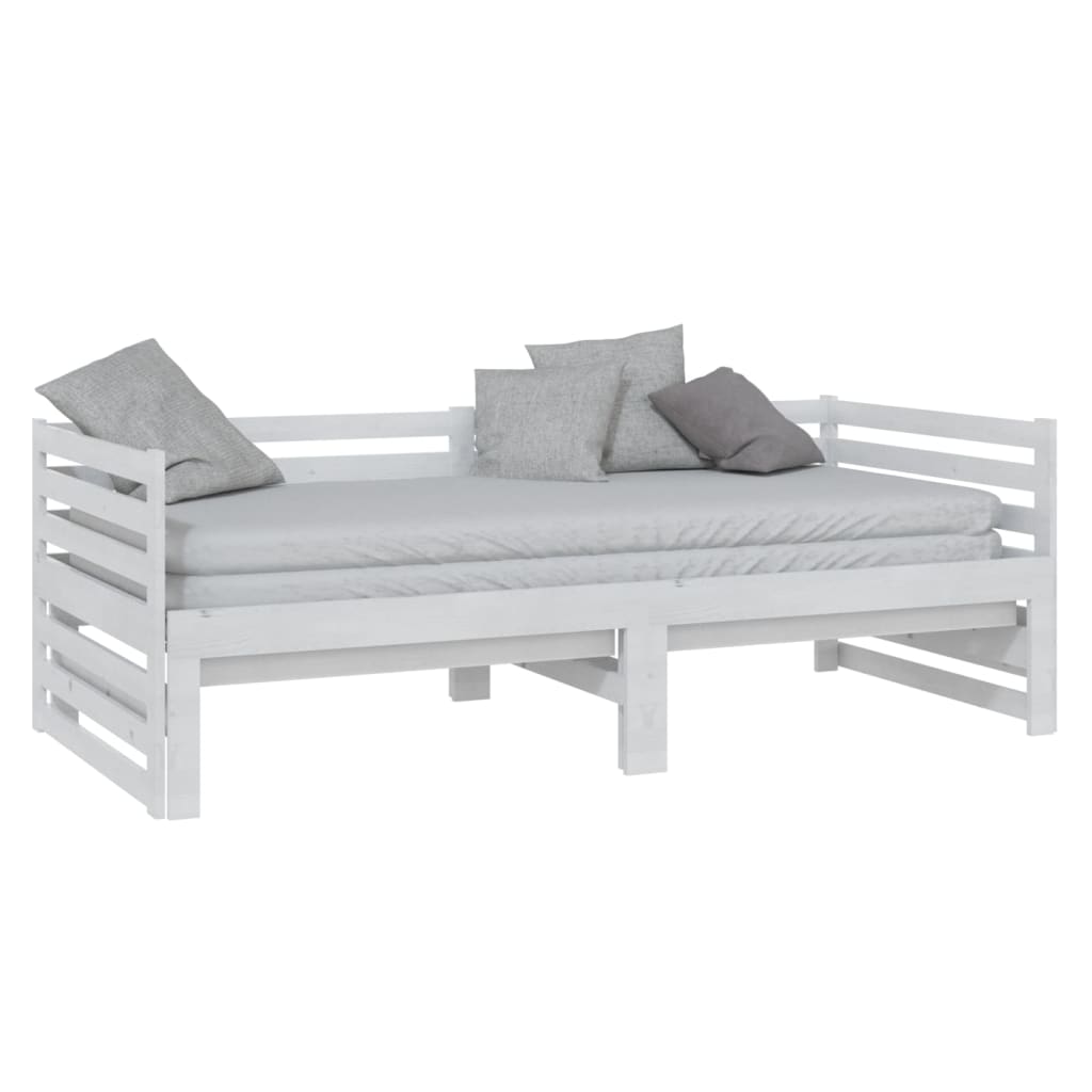 Pull-out Day Bed without Mattress White 2x(90x200)cm