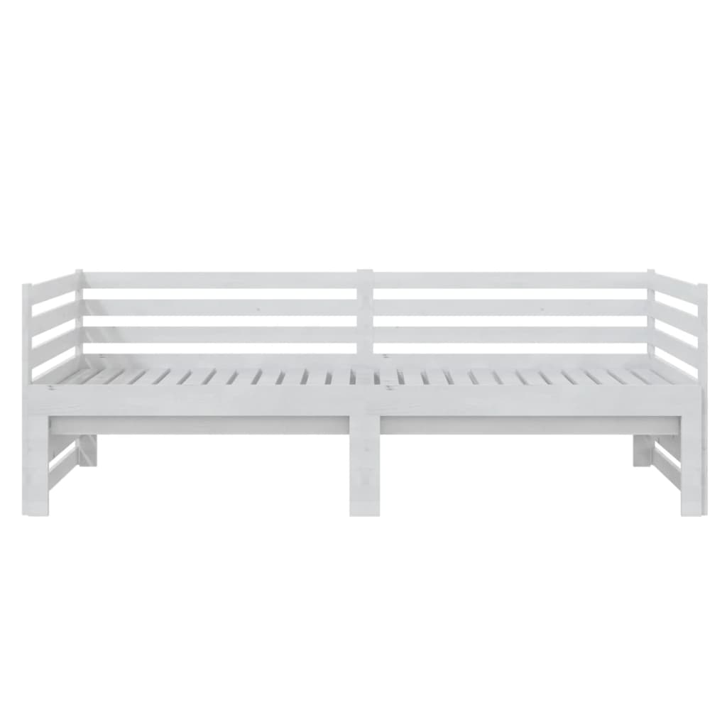 Pull-out Day Bed without Mattress White 2x(90x200)cm