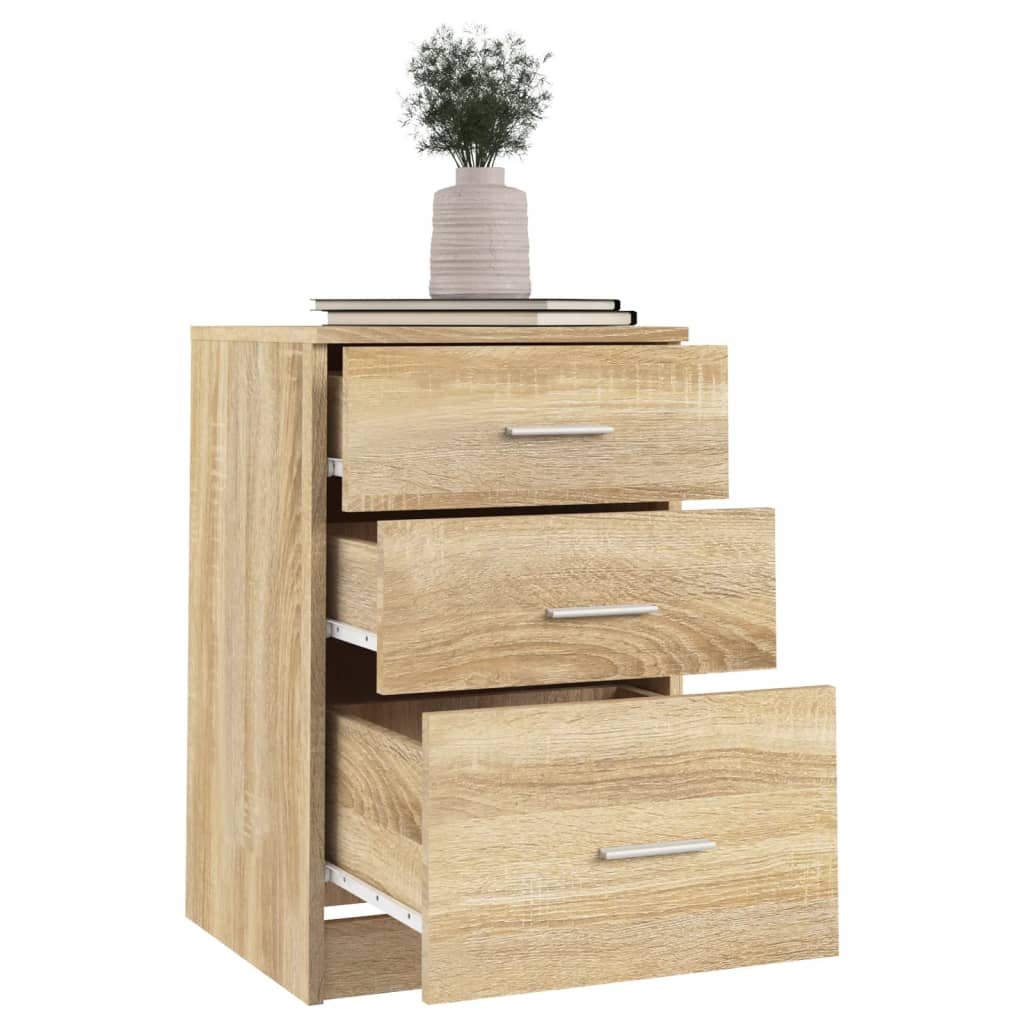 Bed Cabinet Sonoma Oak 40x40x63 cm Engineered Wood