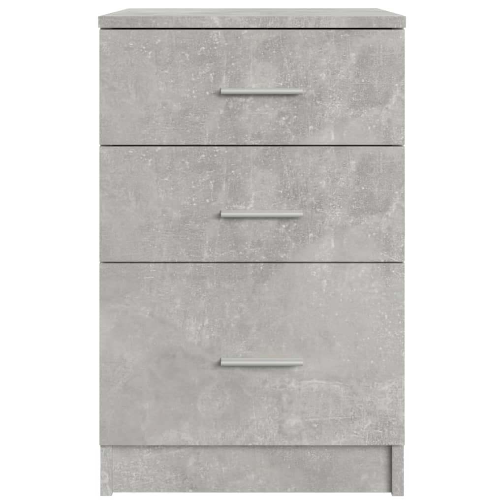 Bed Cabinet Concrete Grey 40x40x63 cm Engineered Wood