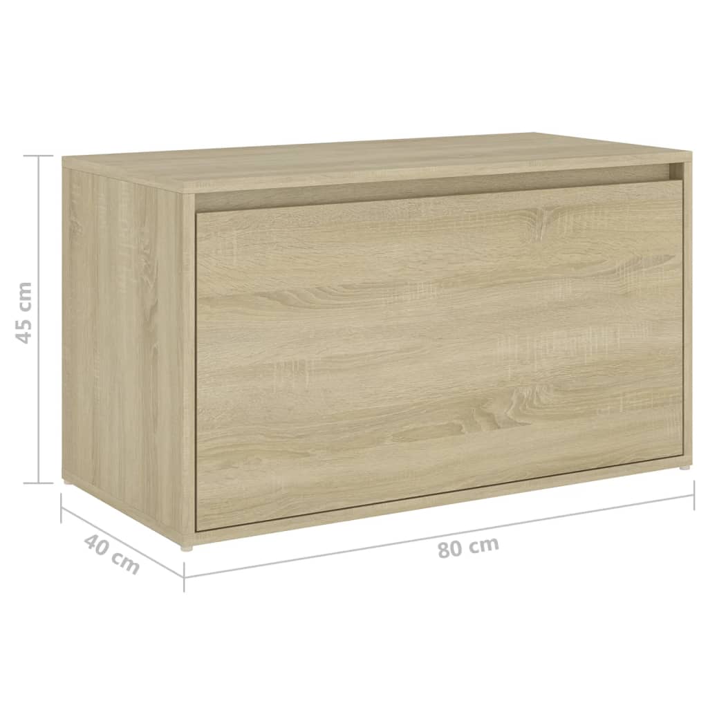 Hall Bench 80x40x45 cm Sonoma Oak Engineered Wood