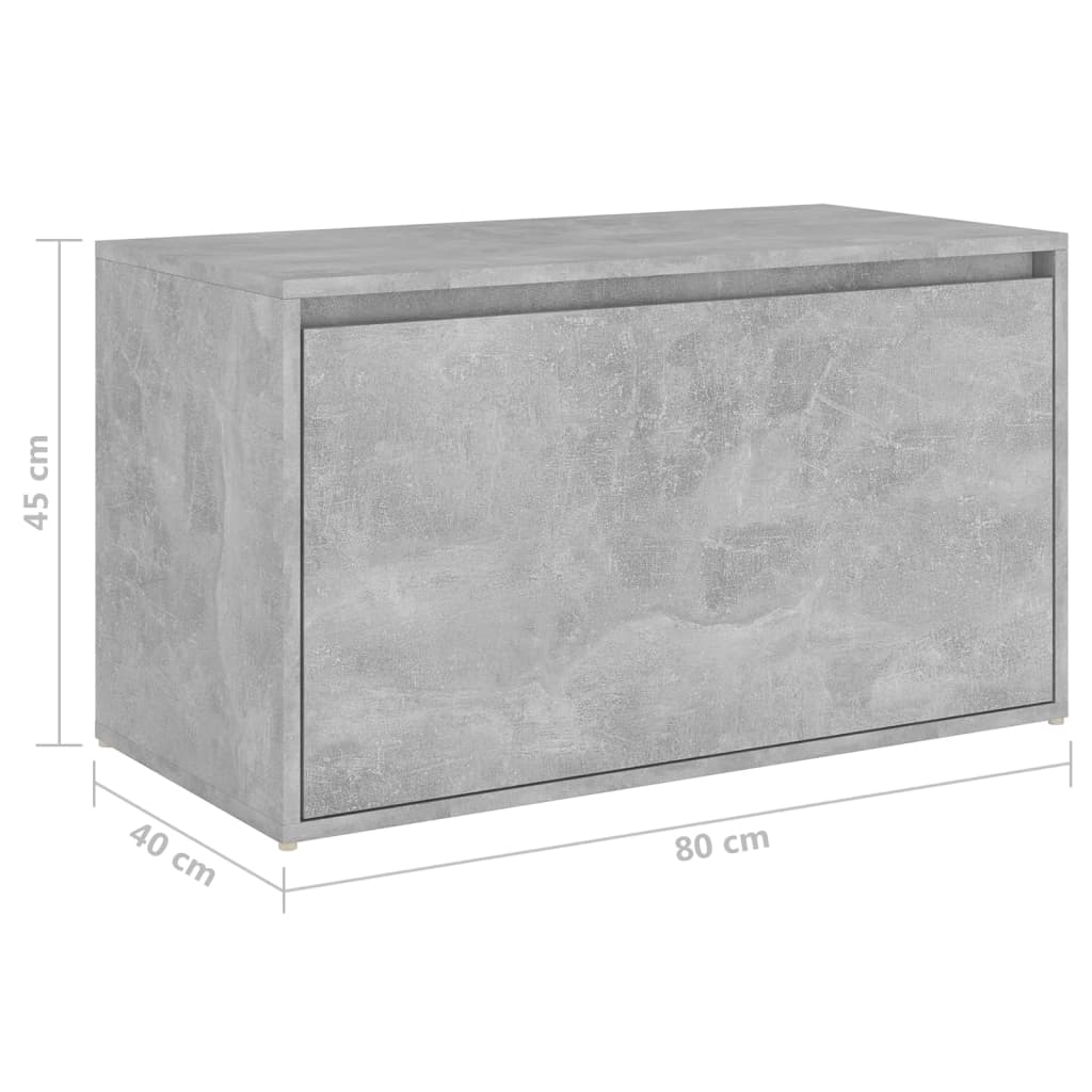 Hall Bench 80x40x45 cm Concrete Grey Engineered Wood