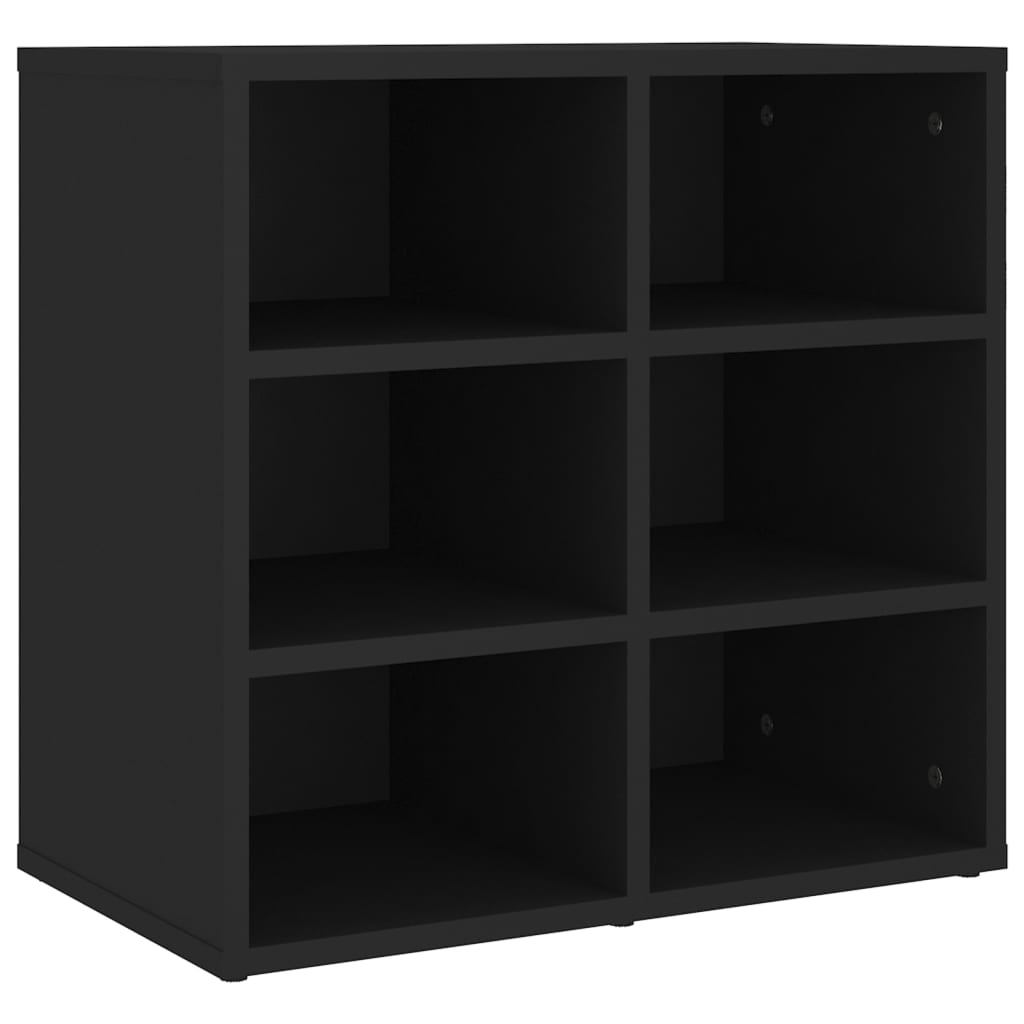Shoe Cabinet Black 52.5x30x50 cm