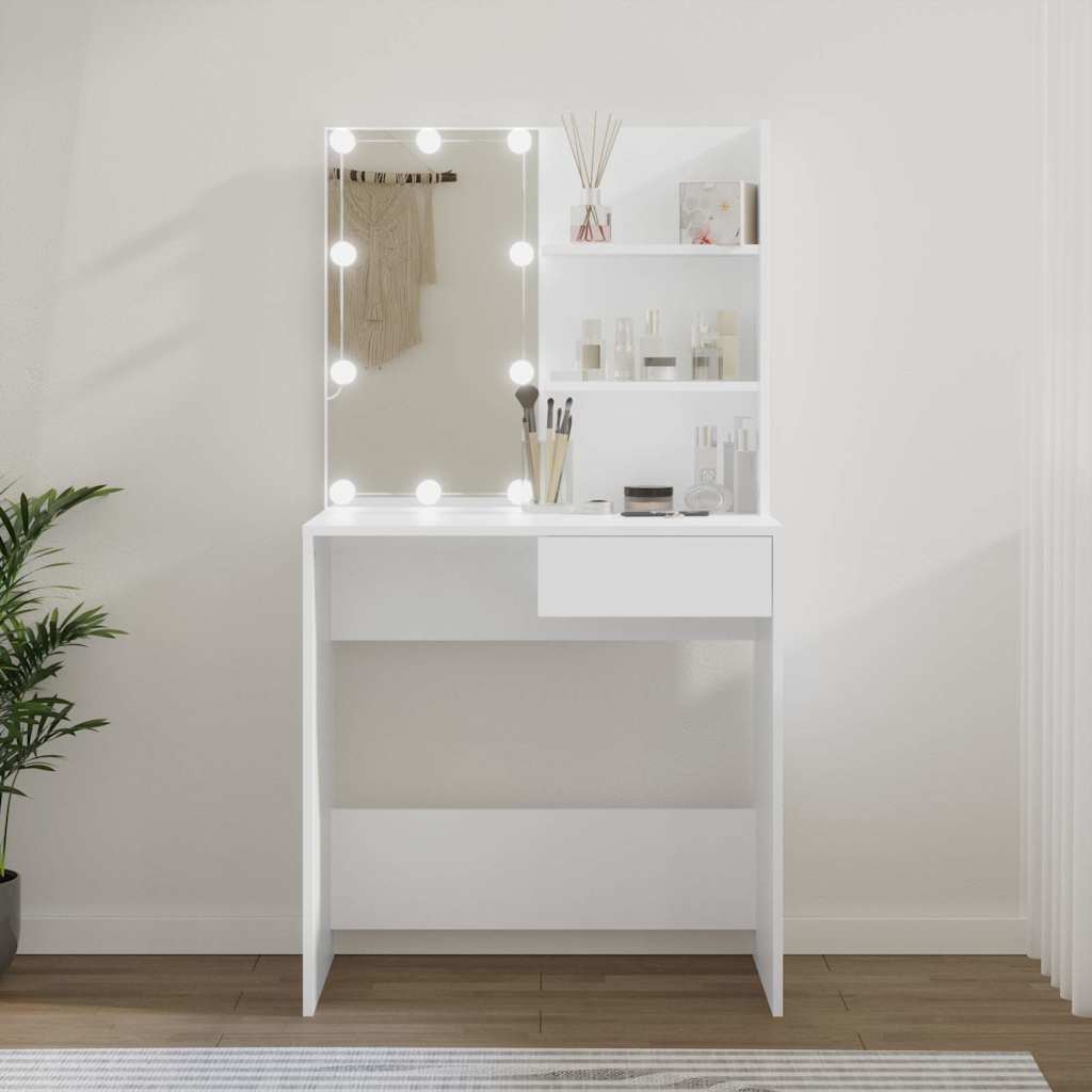 Dressing Table With Led 74.5X40X141 Cm