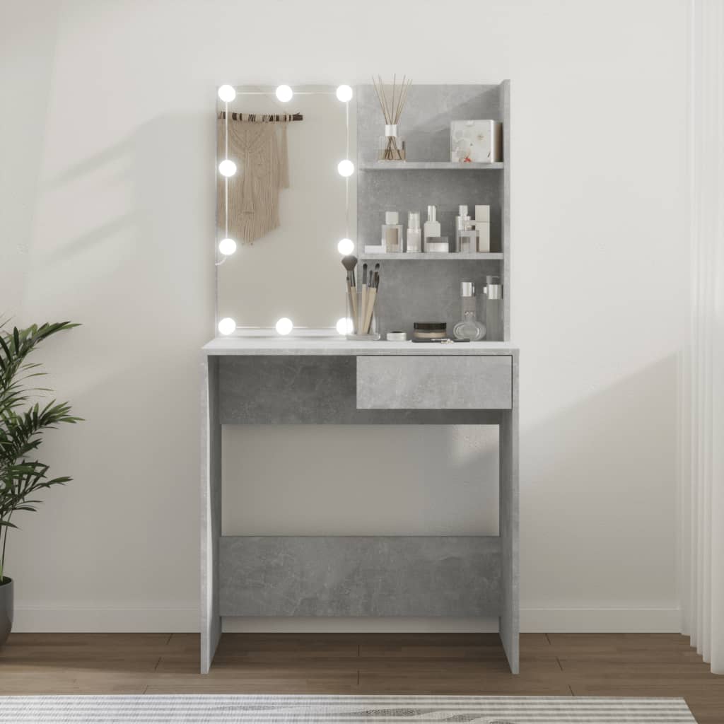 Dressing Table With Led 74.5X40X141 Cm
