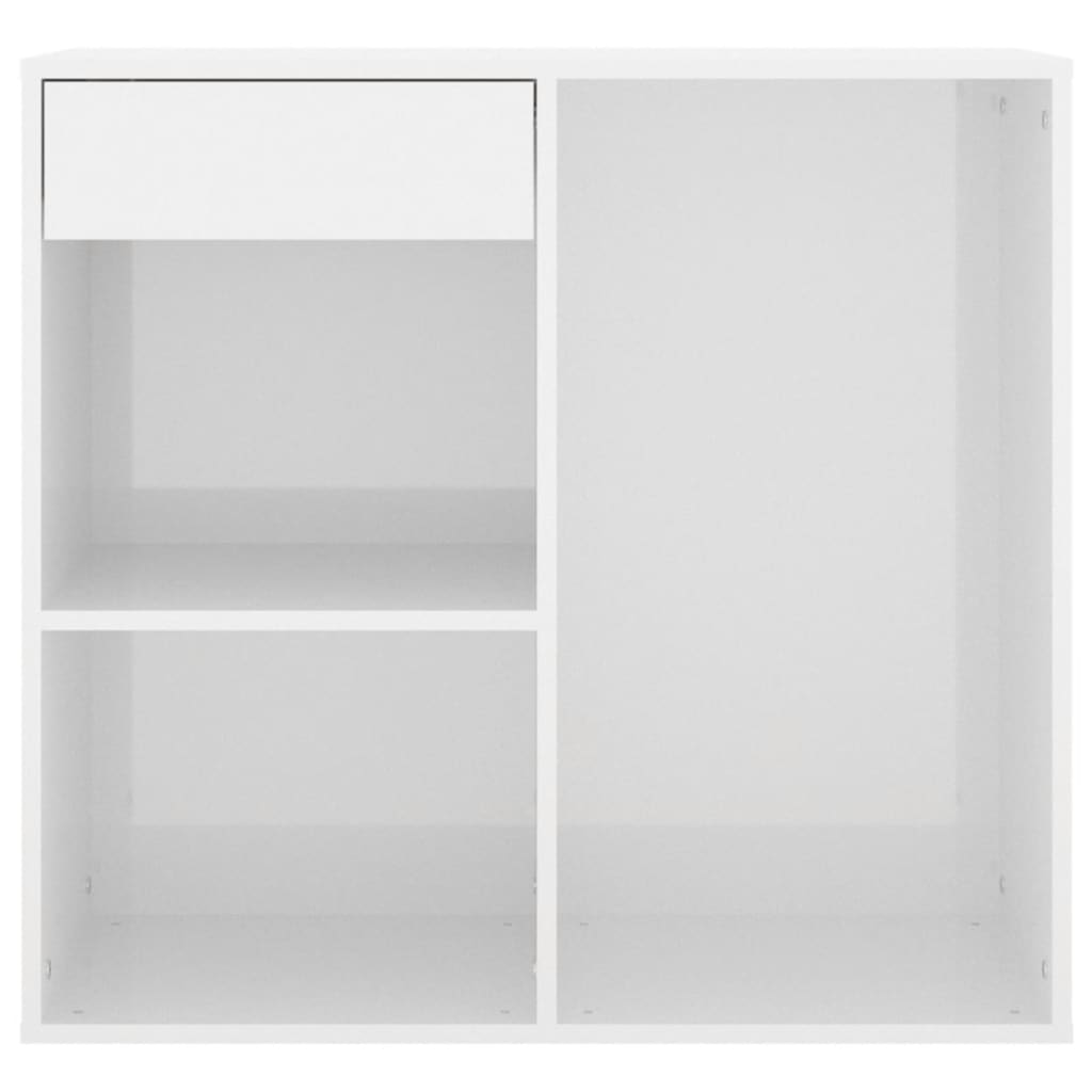 Cosmetic Cabinet High Gloss White 80x40x75 cm Engineered Wood