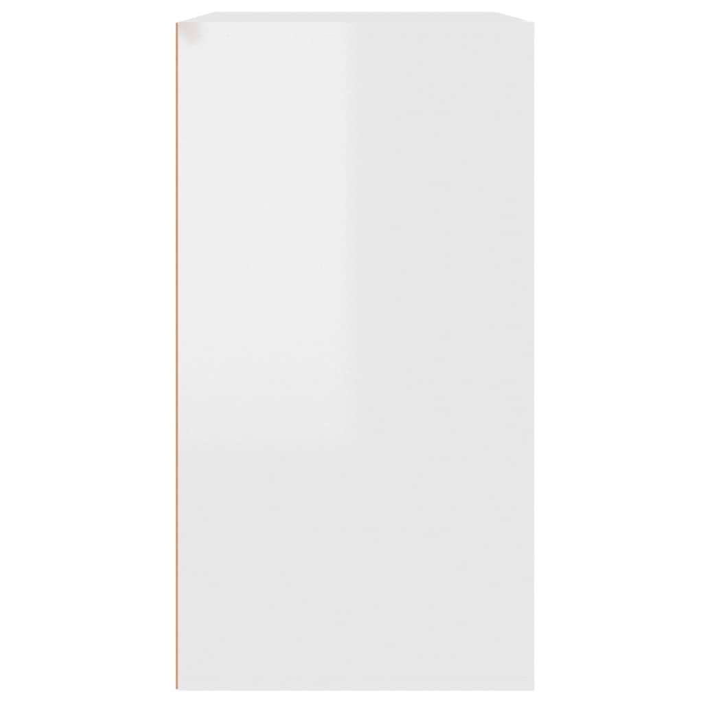 Cosmetic Cabinet High Gloss White 80x40x75 cm Engineered Wood