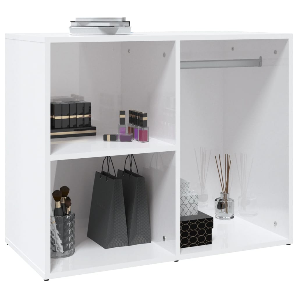 Dressing Cabinet High Gloss White 80x40x65 cm Engineered Wood