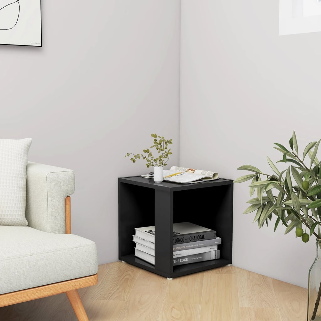 Side Table Black 33x33x34.5 cm Engineered Wood