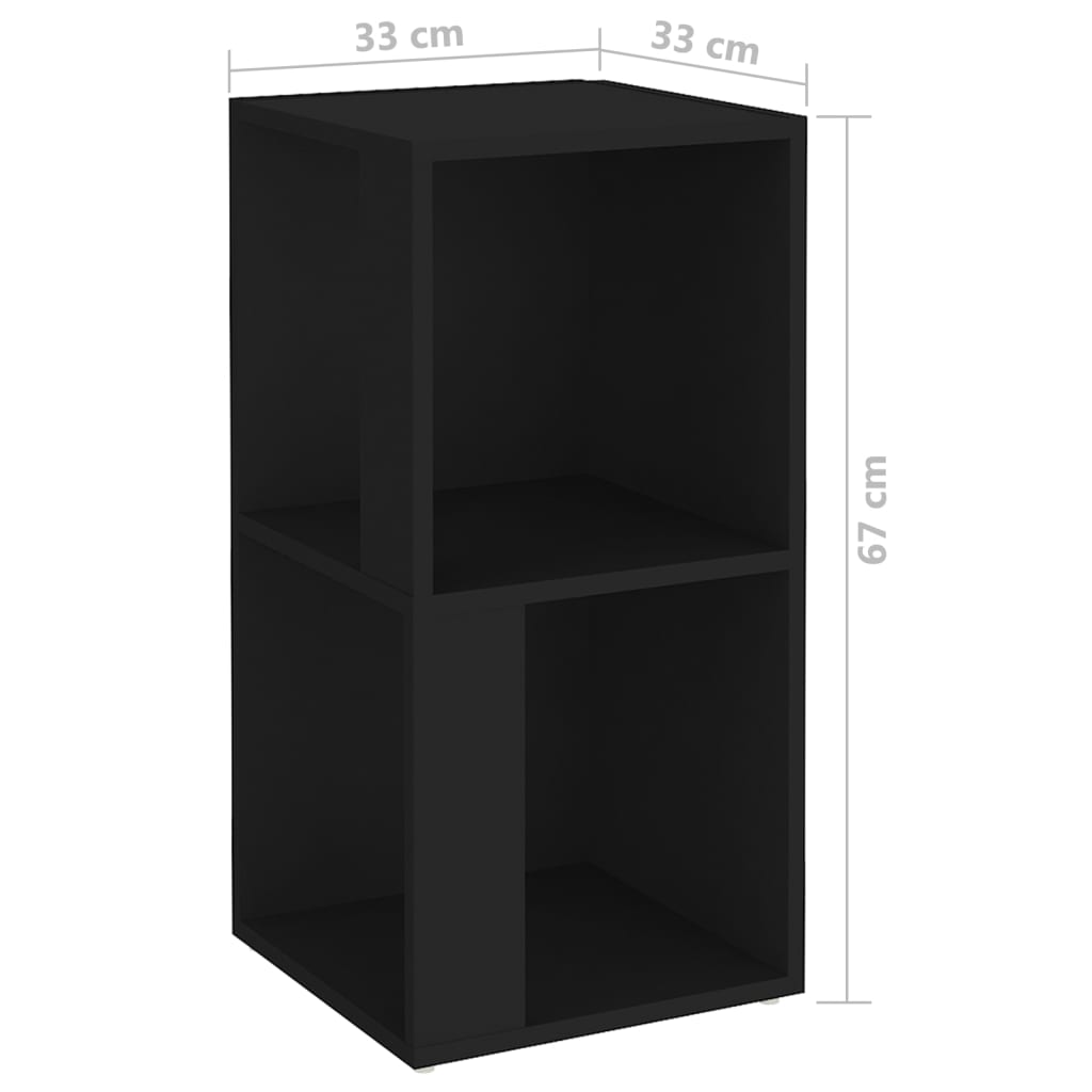 Corner Cabinet Black 33x33x67 cm Engineered Wood