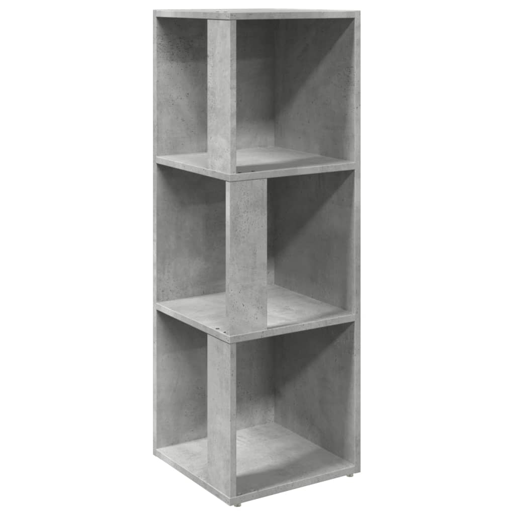 Corner Cabinet Concrete Grey 33x33x100 cm Engineered Wood