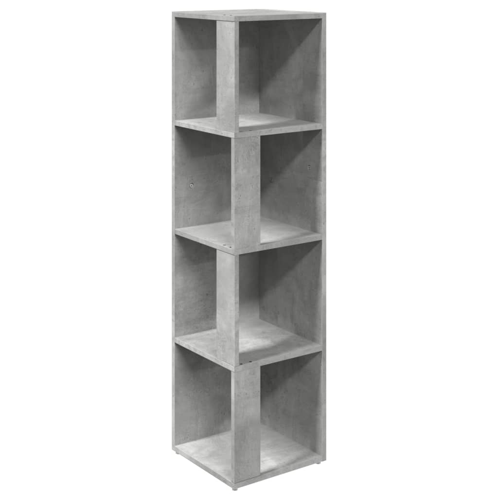 Corner Cabinet Concrete Grey 33x33x132 cm Engineered Wood