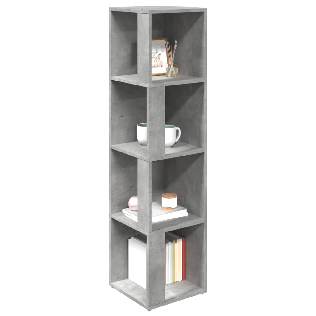 Corner Cabinet Concrete Grey 33x33x132 cm Engineered Wood