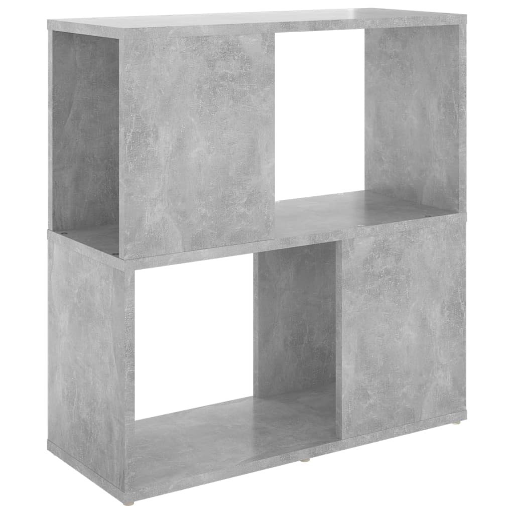 Book Cabinet Concrete Grey 60x24x63 cm Engineered Wood