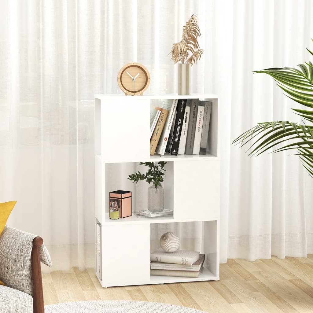 Book Cabinet Room Divider White 60x24x94 cm Engineered Wood