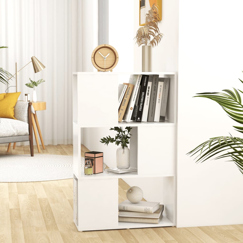 Book Cabinet Room Divider White 60x24x94 cm Engineered Wood