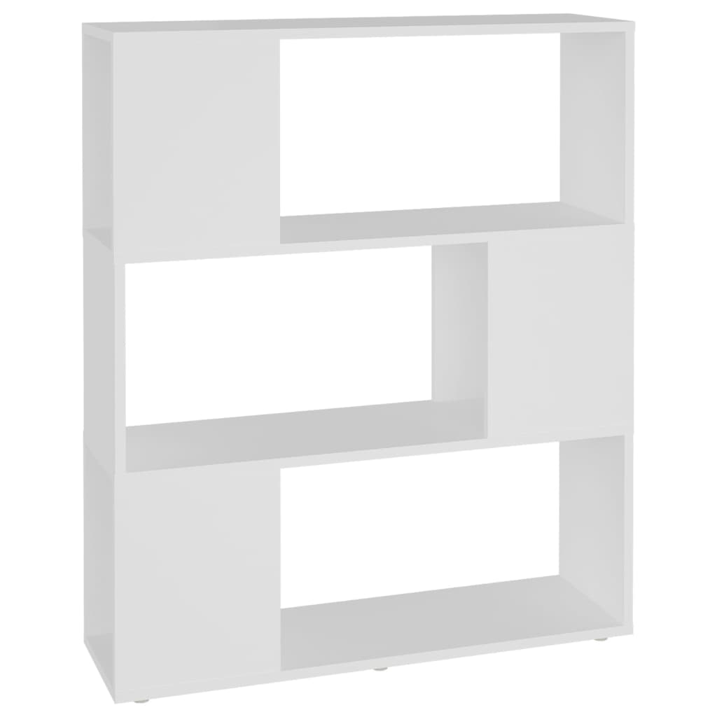 Book Cabinet Room Divider White 80x24x94 cm Engineered Wood
