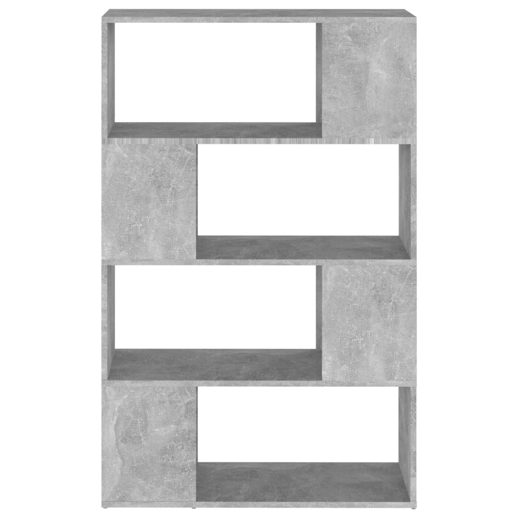 Book Cabinet Room Divider Concrete Grey 80x24x124.5cm Engineered Wood
