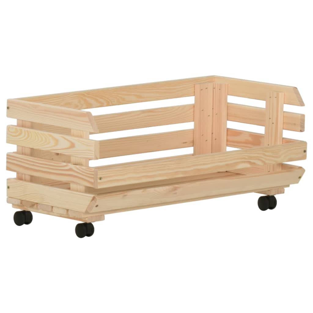 Vegetable Trolley 77x30x80 cm Solid Pinewood