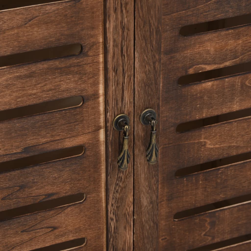 Display Cabinet Dark Brown 46x24x140 cm Solid Paulownia Wood