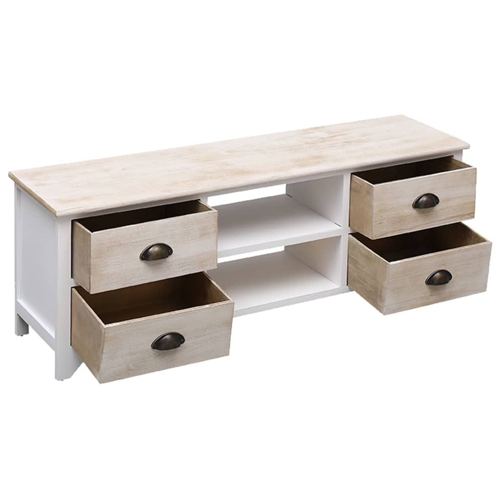 TV Cabinet 108x30x40 cm Solid Paulownia Wood