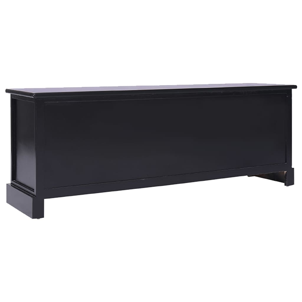 TV Cabinet Black 108x30x40 cm Solid Paulownia Wood