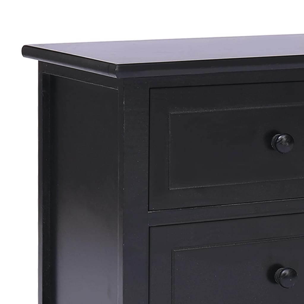TV Cabinet Black 108x30x40 cm Solid Paulownia Wood