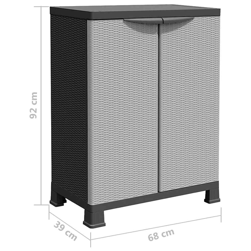 Plastic Cabinet 68x39x92 cm Rattan Design