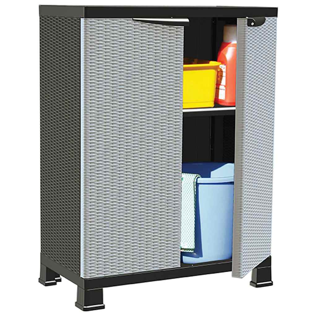 Plastic Cabinet 68x39x92 cm Rattan Design