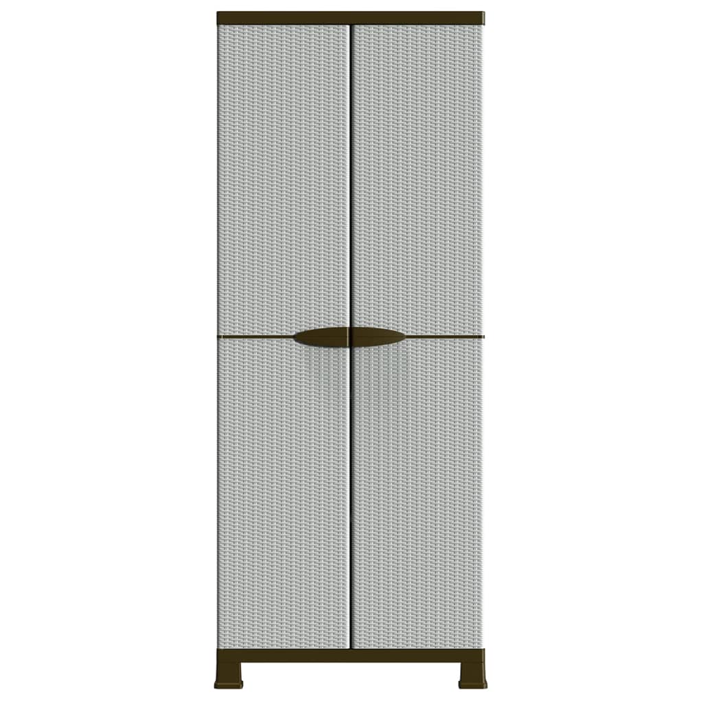 Plastic Cabinet 68x39x171.5 cm Rattan Design