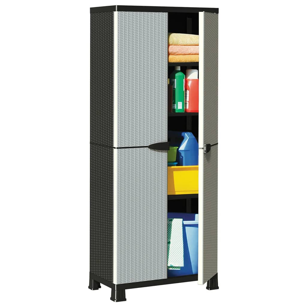 Plastic Cabinet 68x39x171.5 cm Rattan Design
