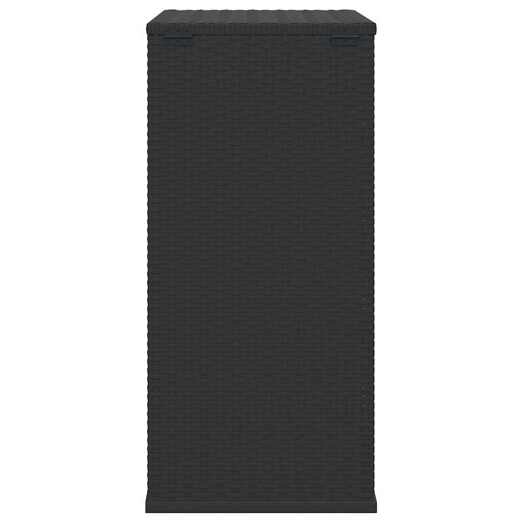 Garden Cushion Box PE Rattan 100x49x103.5 cm Black
